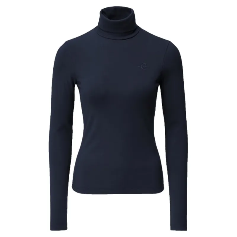 Covalliero Womens Turtleneck Base Layer - Dark Navy