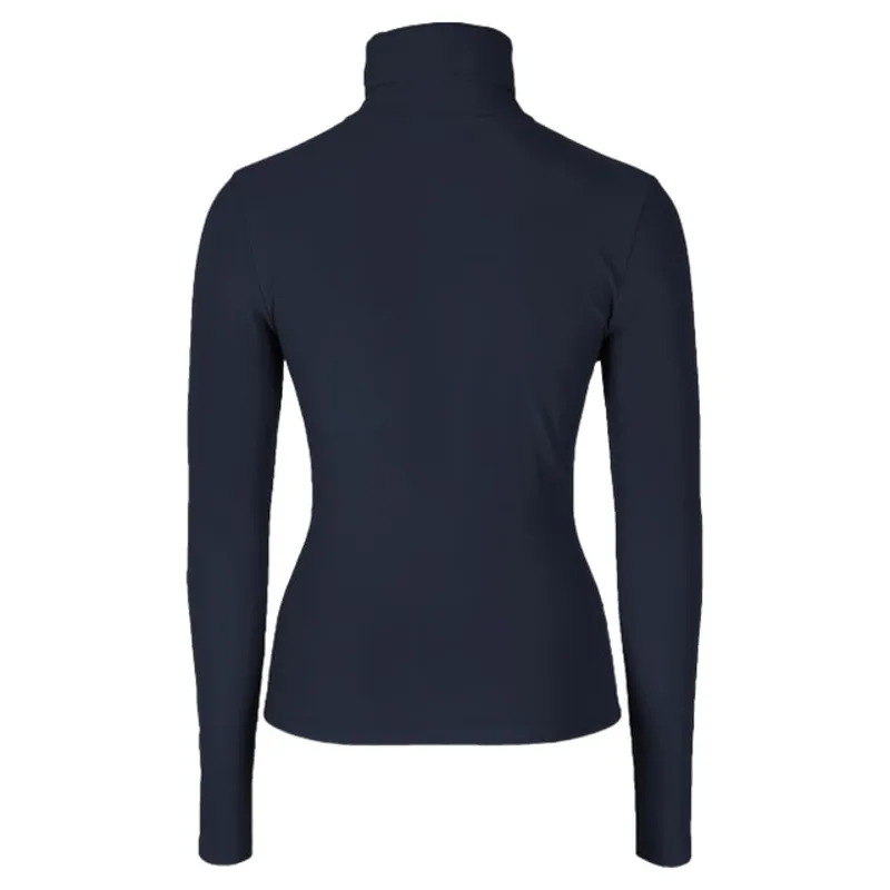 Covalliero Womens Turtleneck Base Layer - Dark Navy-1