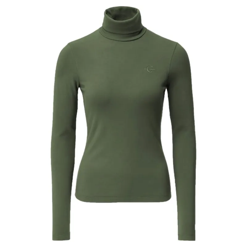 Covalliero Womens Turtleneck Base Layer - Forest Green