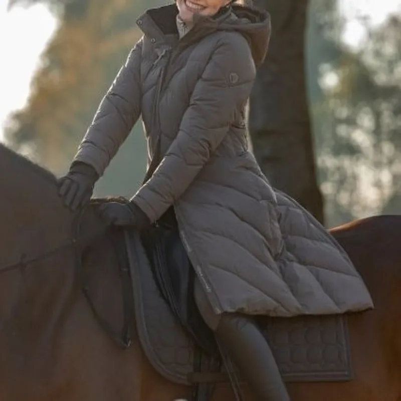Covalliero Womens Winter Waterproof Long Jacket - Milky Chocolate-1