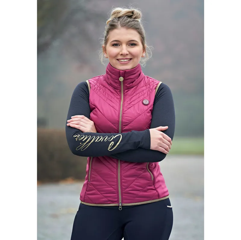 Covalliero Winter Combi Ladies Gilet - Winter Rose/Gold-5