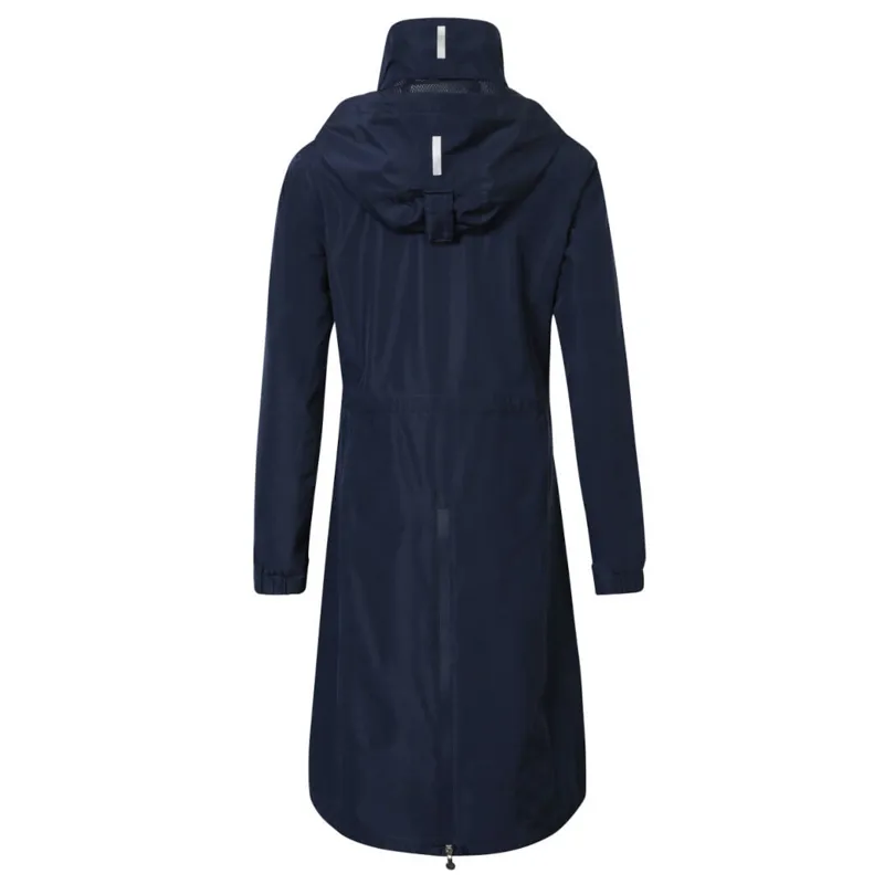 Covalliero Raincoat Womens Long Waterproof Jacket - Navy-4