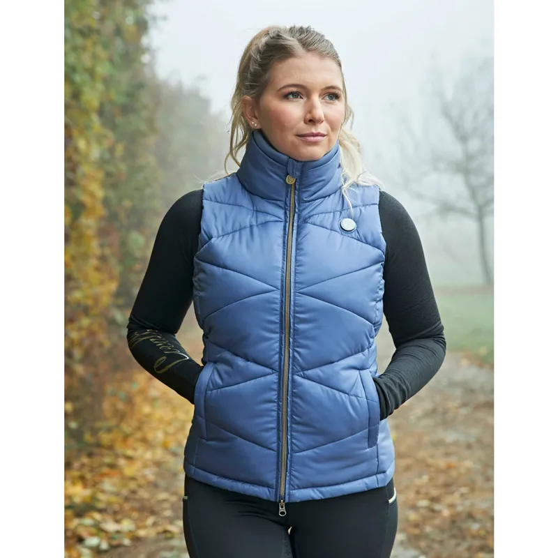 Covalliero Winter Ladies Quilted Gilet - Ice Blue-5