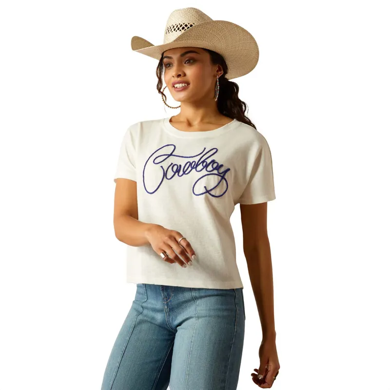 Ariat Cowboy Ladies Tee - Cloud Dancer