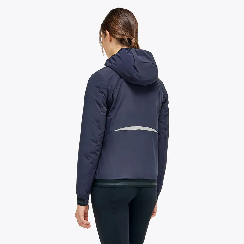Cavalleria Toscana Stretch Nylon Ladies Bomber Jacket Navy