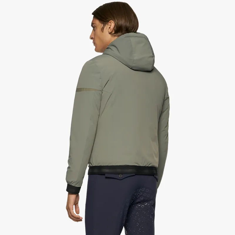 Cavalleria Toscana Stretch Nylon Mens Bomber Jacket - Foliage Green-2