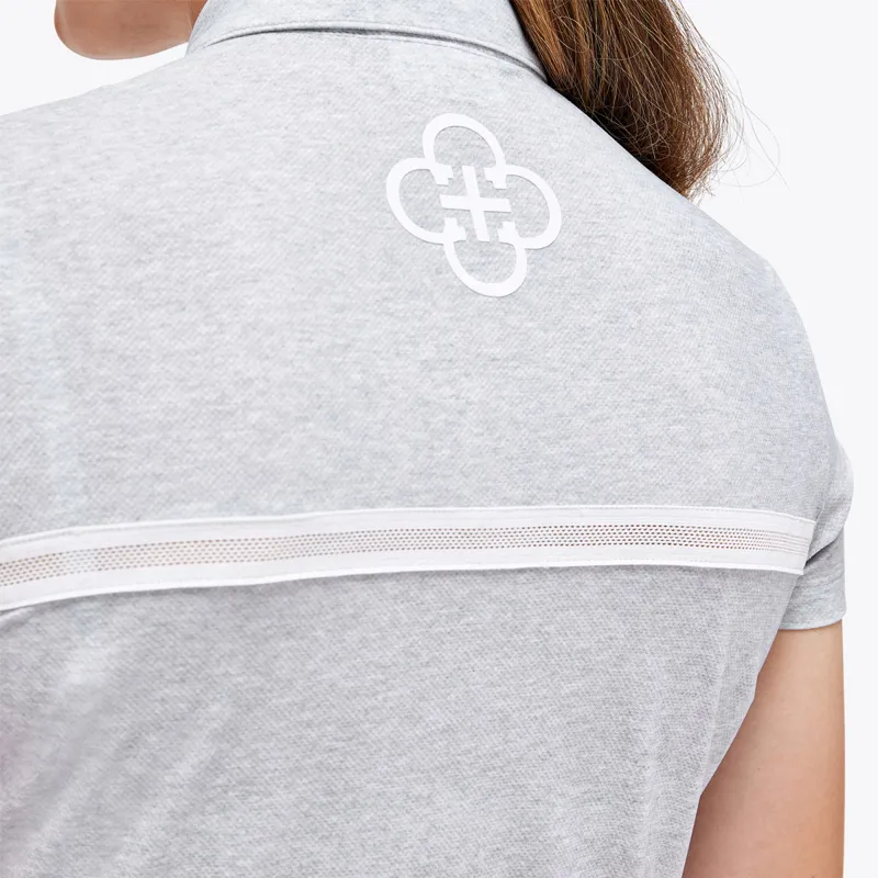 Cavalleria Toscana Button Up Ladies Training Polo Shirt - Light Grey-3