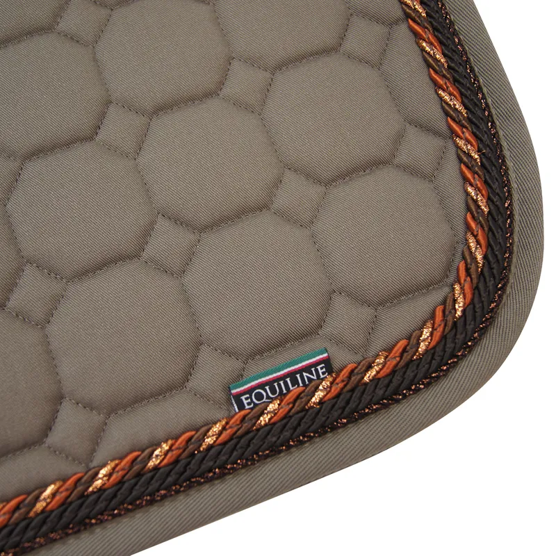 Equiline Octagon Custom Saddlecloth - Cappuccino/Brick/Bronze/Copper-1