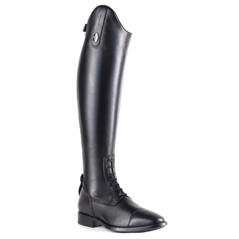 DeNiro Amabile Laced Tall Riding Boots - Smooth Black-1