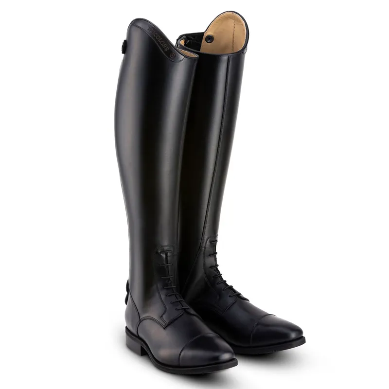 DeNiro Italo Laced Tall Riding Boots - Black-5