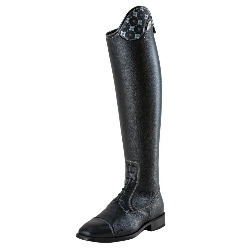 DeNiro Salentino Fortuna Laced Tall Riding Boots - Quick Black/Black