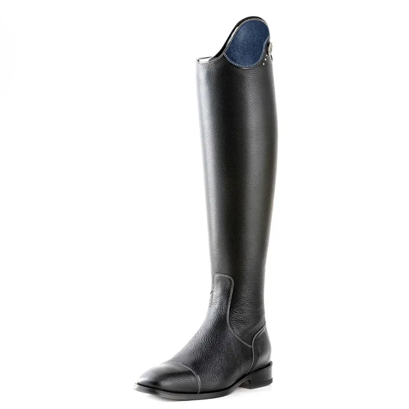 DeNiro Salentino Glitter Unlaced Tall Riding Boots - Quick Black/Blue