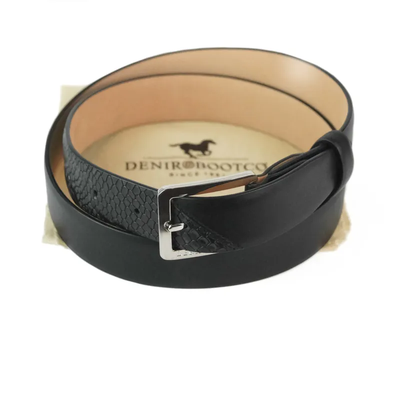 DeNiro 00B Regal FG05 Belt - Black/Silver-2