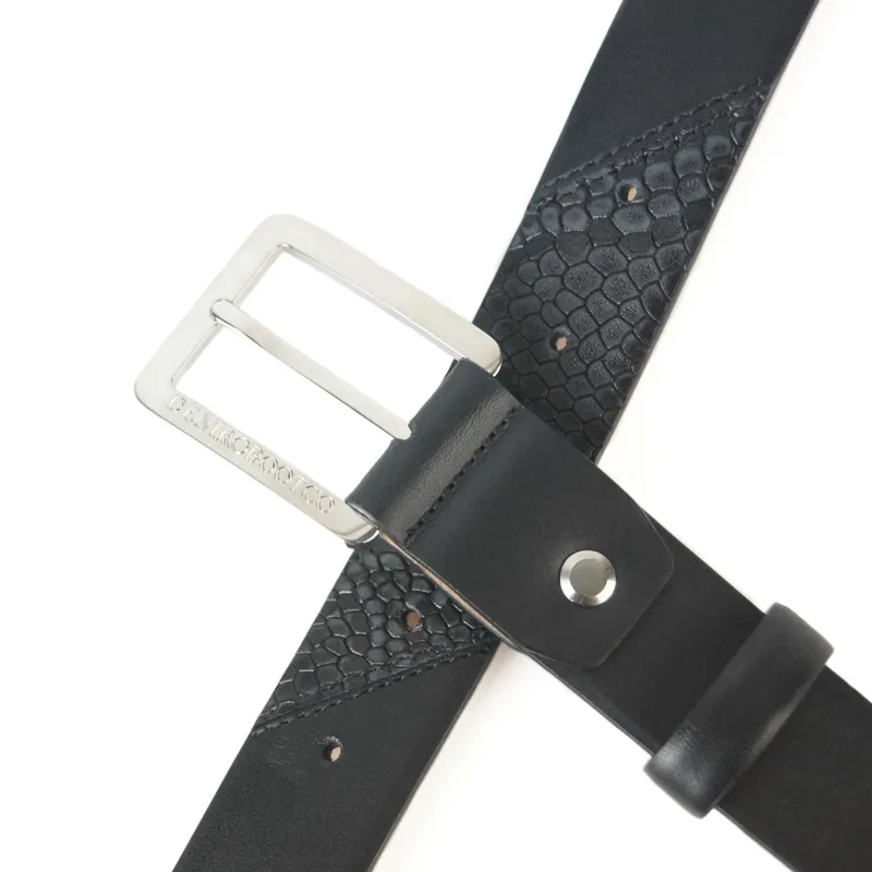 DeNiro 00B Regal FG05 Belt - Black/Silver-1