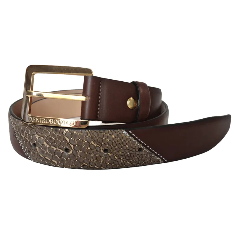 DeNiro 00B Regal FG05 Belt - Brown/Gold