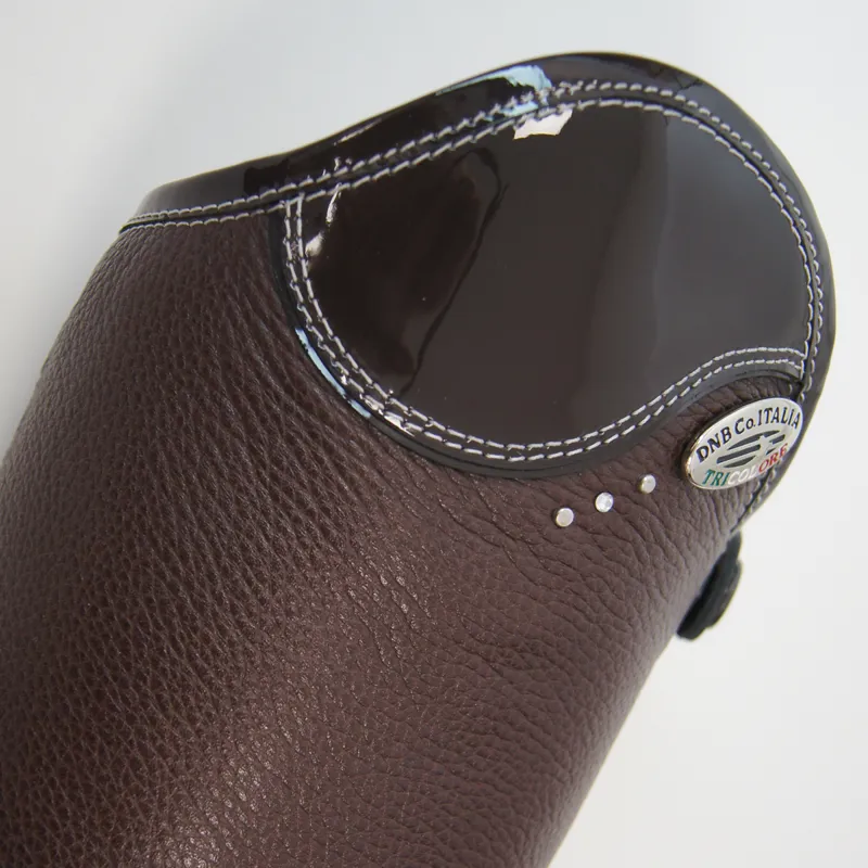 DeNiro Salentino Patent Laced Tall Riding Boots - Quick Brown/Moka-2