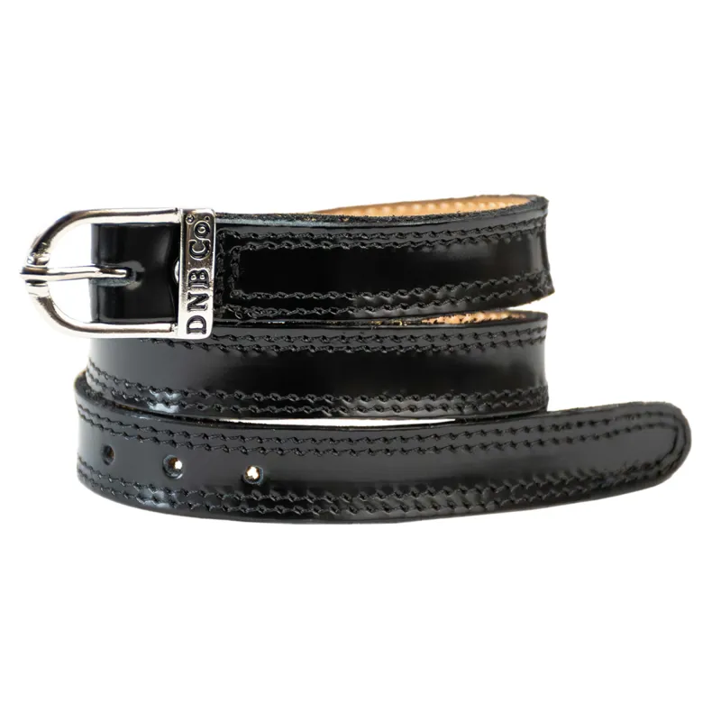 DeNiro Brushed Leather Spur Straps - Black/Silver