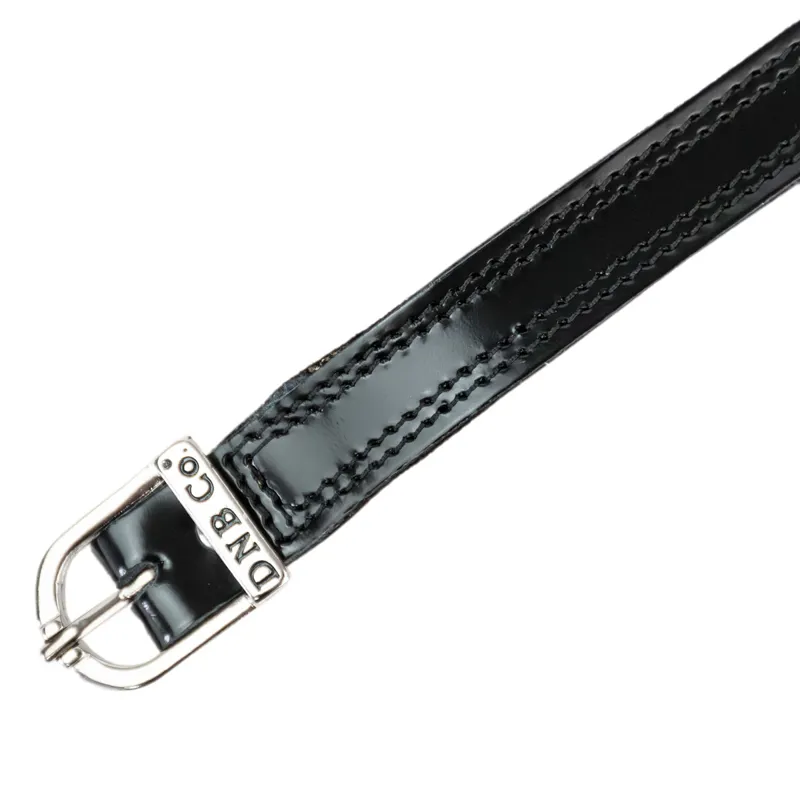 DeNiro Brushed Leather Spur Straps - Black/Silver-1