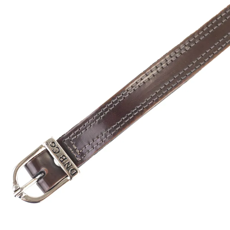 DeNiro Brushed Leather Spur Straps - Brown/Silver-1