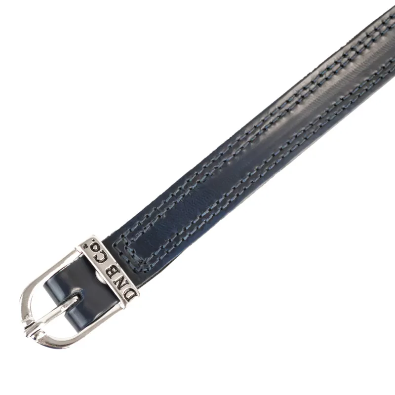 DeNiro Brushed Leather Spur Straps - Navy/Silver-1