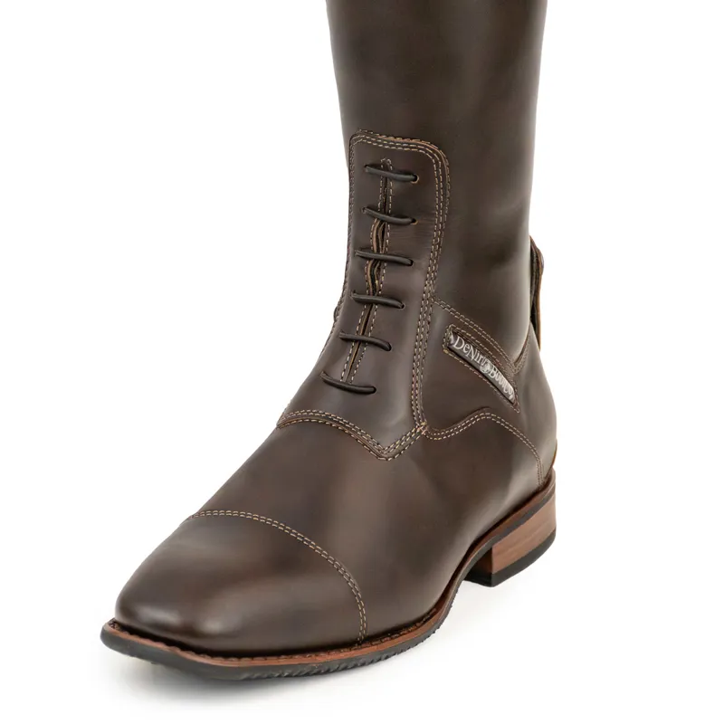 DeNiro L457/C Italia Lucidi Sfumato Tall Riding Boots - Nuvolato Caffe-2