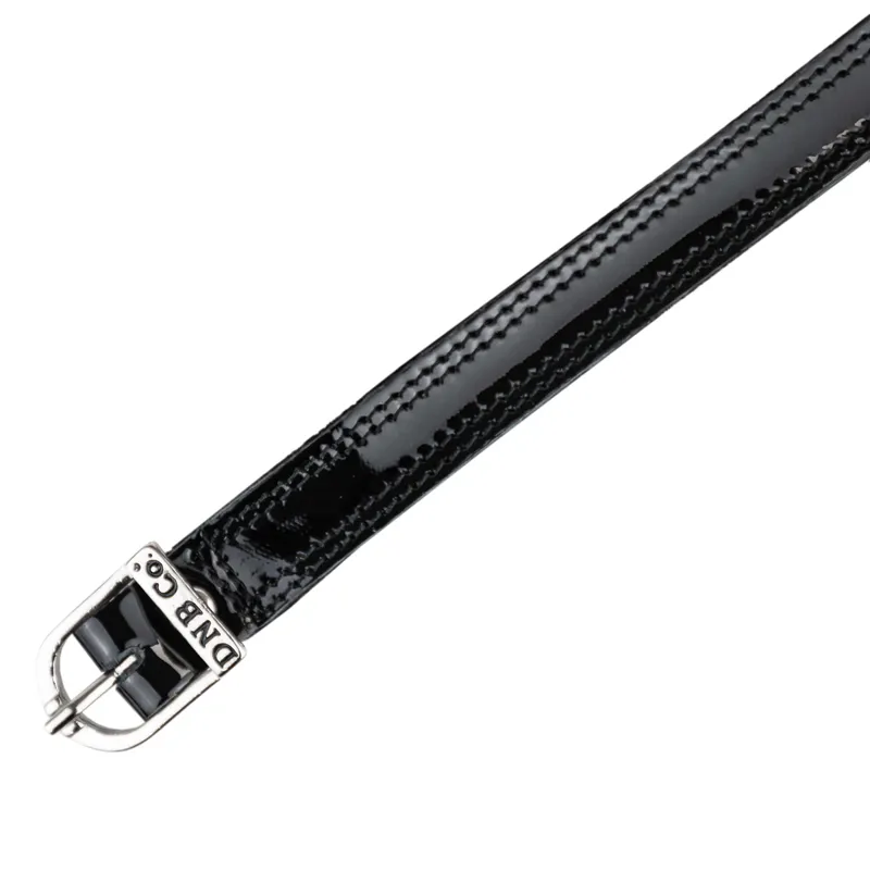 DeNiro Patent Leather Spur Straps - Black/Silver-1