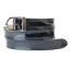 DeNiro Patent Leather Spur Straps - Navy/Silver
