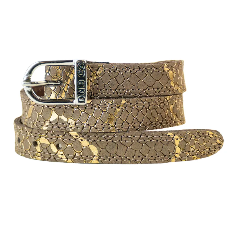 DeNiro Regal Spur Straps - Brown/Silver