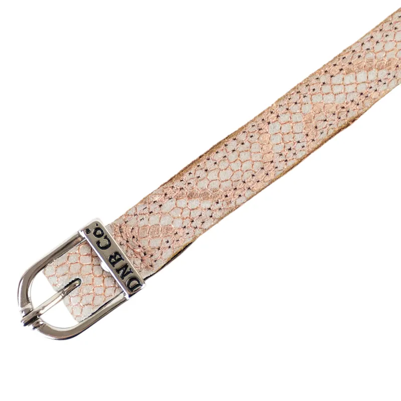 DeNiro Regal Spur Straps - Pesca/Silver-1