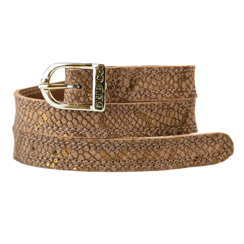 DeNiro Regal Spur Straps - Tobacco/Gold
