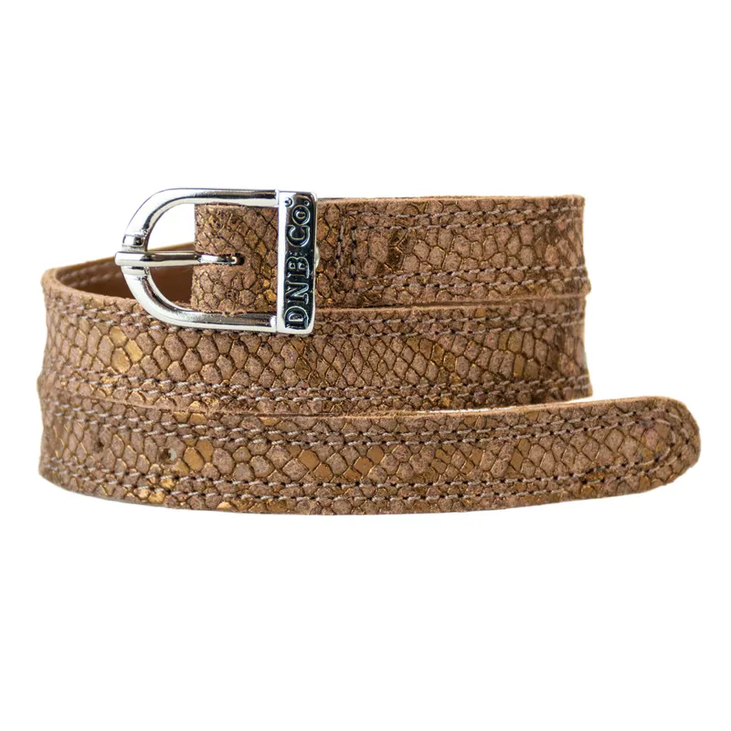 DeNiro Regal Spur Straps - Tobacco/Silver