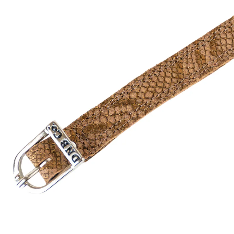 DeNiro Regal Spur Straps - Tobacco/Silver-1