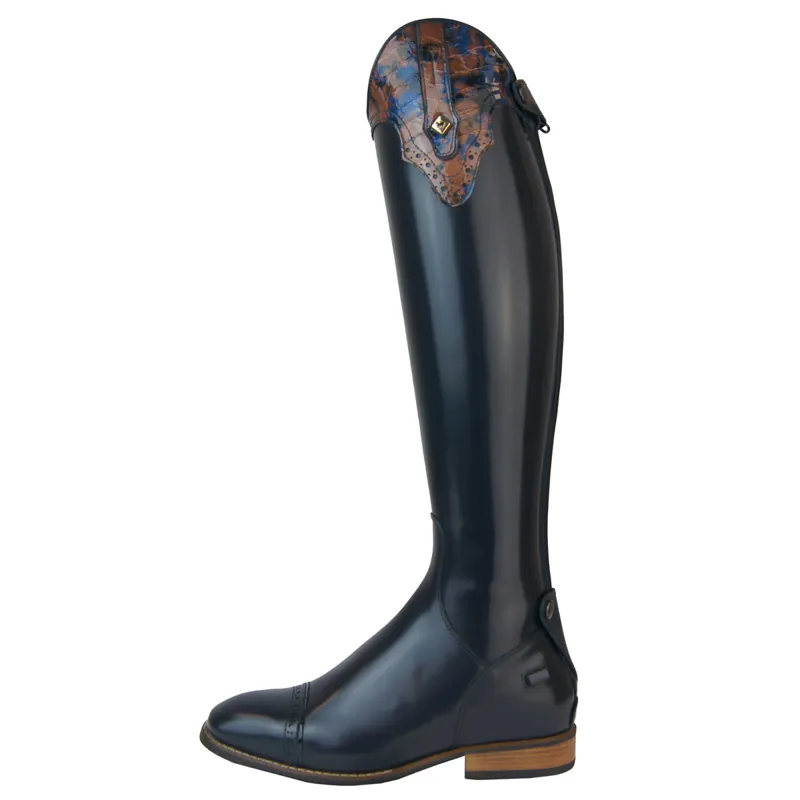 DeNiro S2601 America Lucidi Sfumato Tall Riding Boots - Brushed Navy-1