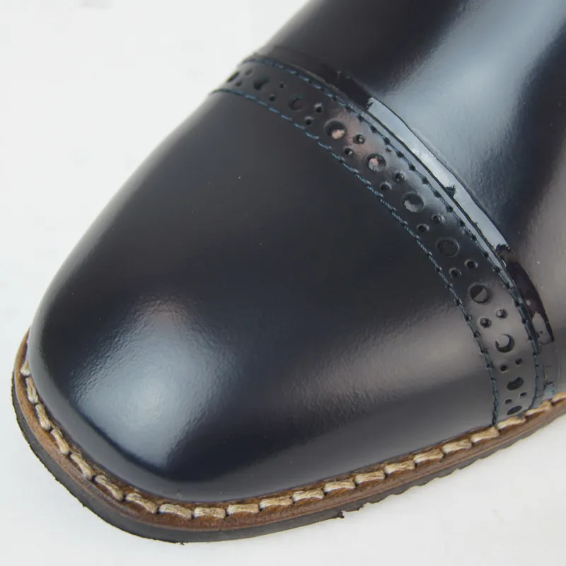 DeNiro S2601 America Lucidi Sfumato Tall Riding Boots - Brushed Navy-3