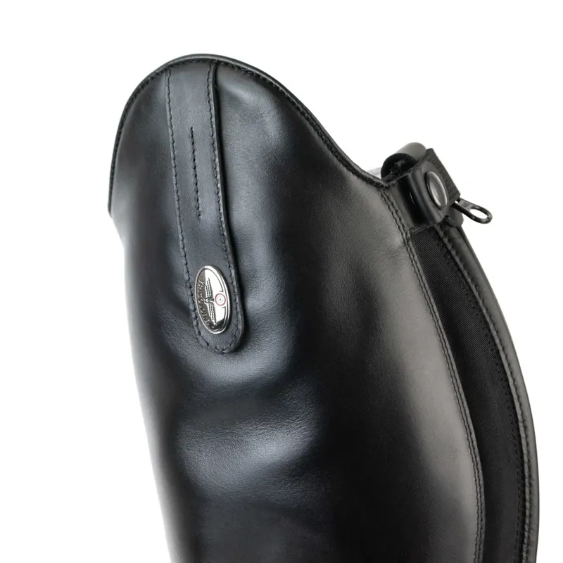 DeNiro S3311 Unlaced Riding Boots with Lower Zip Guards - Smooth Black-2