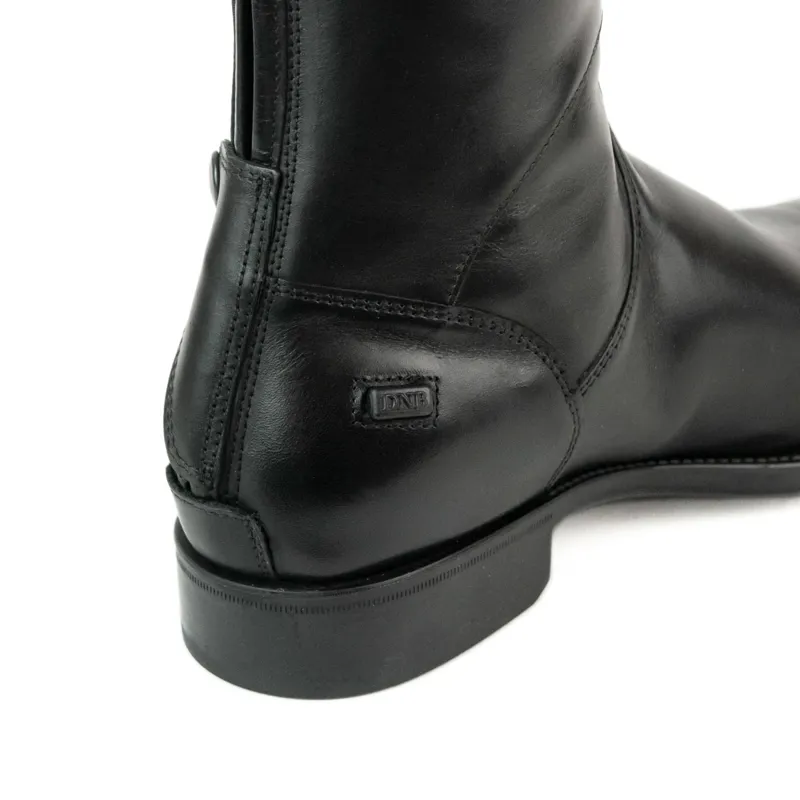 DeNiro S3311 Unlaced Riding Boots with Lower Zip Guards - Smooth Black-1