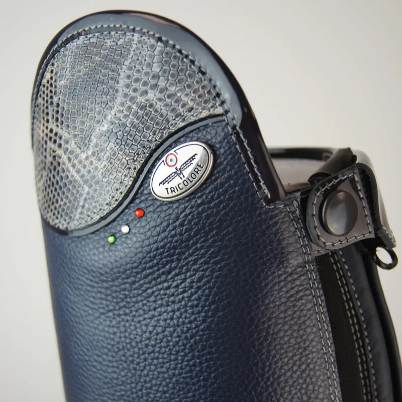 DeNiro Salentino Sakara Unlaced Tall Riding Boots - Quick Blue/Grey-2