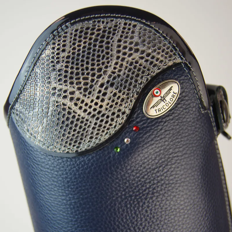 DeNiro Salentino Sakara Unlaced Tall Riding Boots - Quick Blue/Grey-4