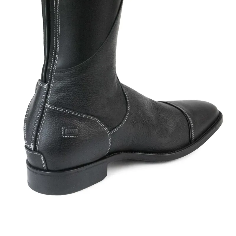 DeNiro Salentino Patent Unlaced Boots with Zip Guards/Spur Studs - Black-6