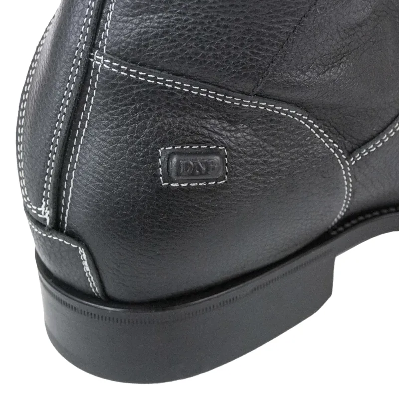 DeNiro Salentino Patent Unlaced Boots with Zip Guards/Spur Studs - Black-7