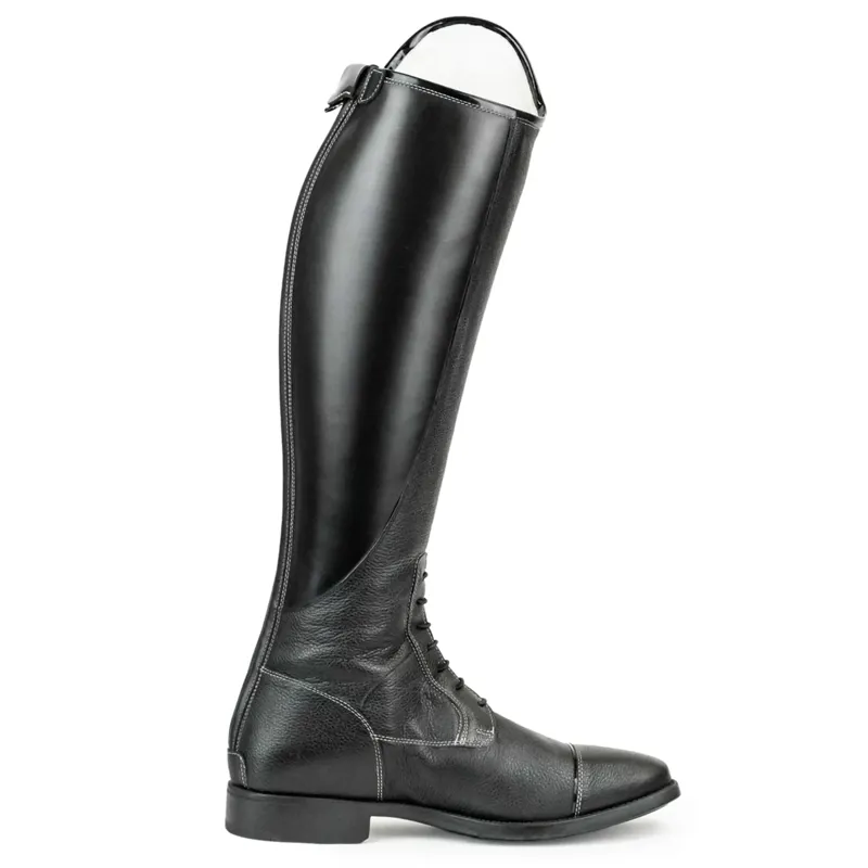 DeNiro Salentino Glitter Laced Tall Riding Boots - Quick Black/Black-3