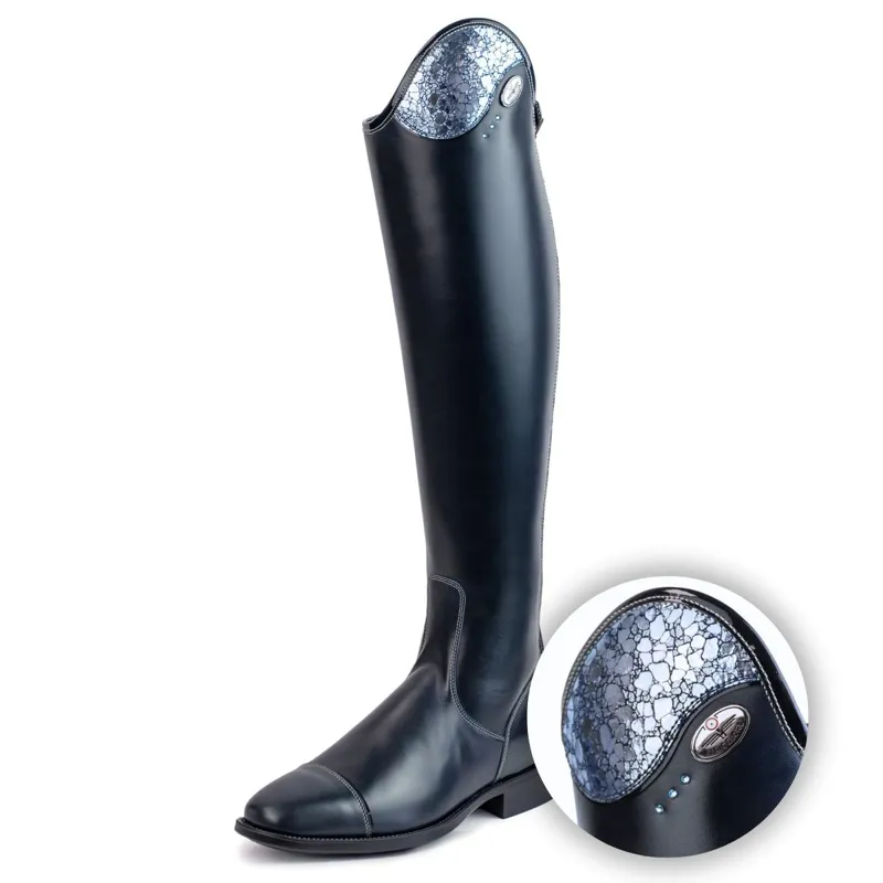 DeNiro Salentino Ice Unlaced Tall Riding Boots - Smooth Blue/Sky