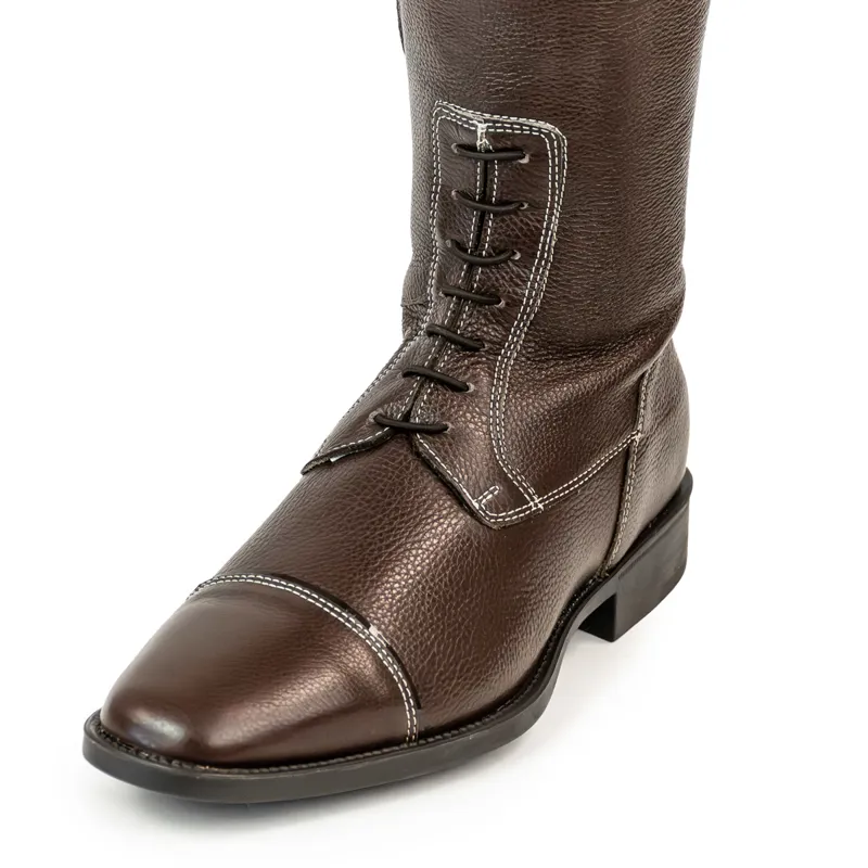 DeNiro Salentino Lucido Laced Riding Boots - Quick Brown/Moka-3