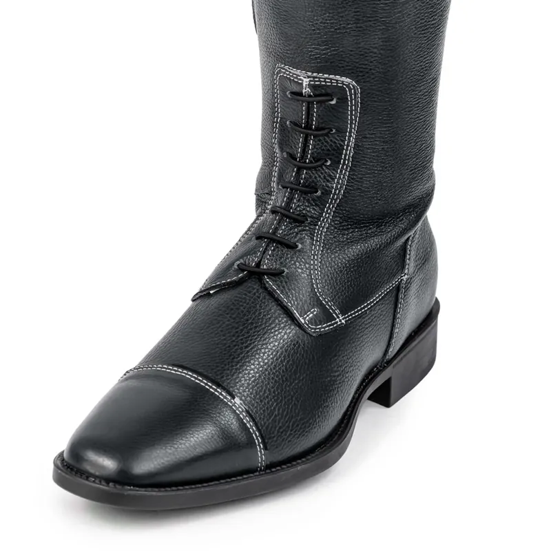 DeNiro Salentino Lucido Laced Tall Riding Boots - Quick Black/Black-3