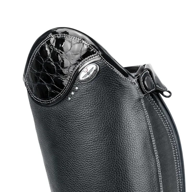 DeNiro Salentino Lucido Laced Tall Riding Boots - Quick Black/Black-4