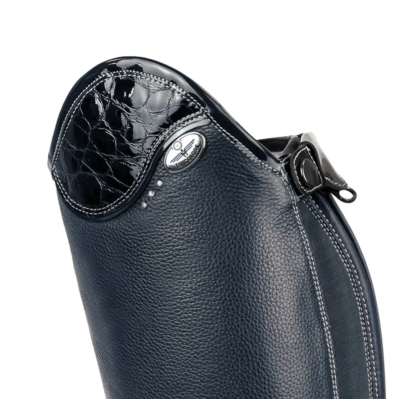 DeNiro Salentino Lucido Laced Tall Riding Boots - Quick Blue/Blue-3