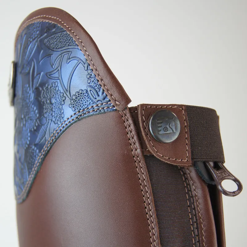 DeNiro Salento Greta Unlaced Tall Riding Boots - WRAT Brown/Blue-5