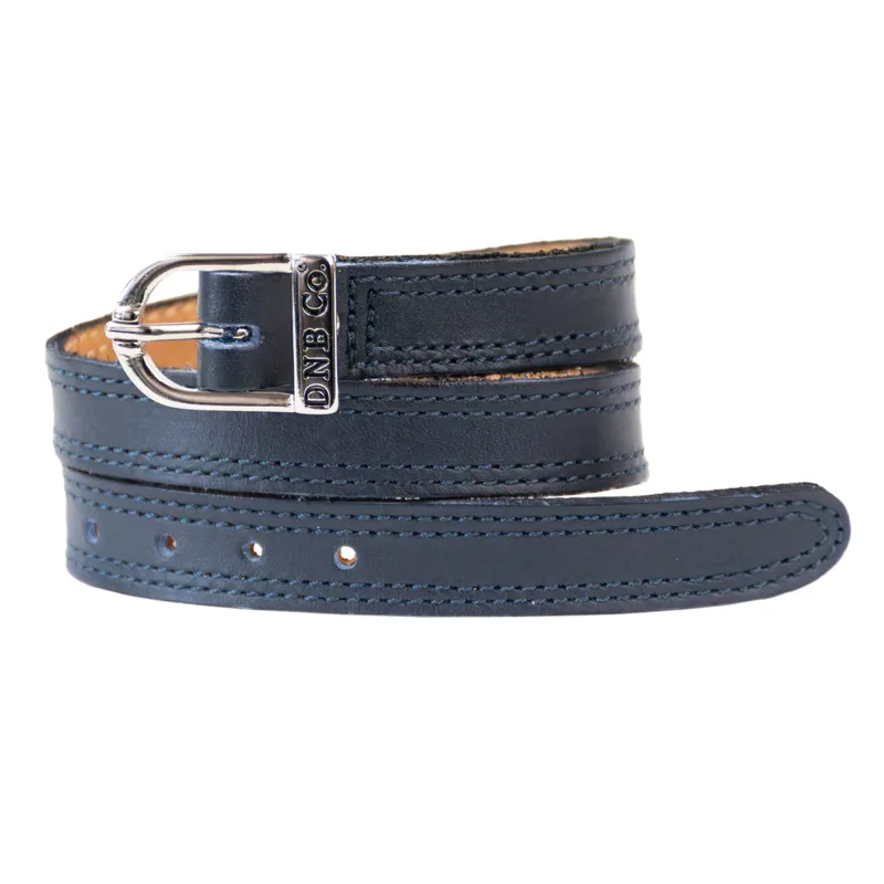 DeNiro Smooth Leather Spur Straps - Blue/Silver