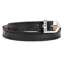 DeNiro Smooth Leather Spur Straps - Black/Silver