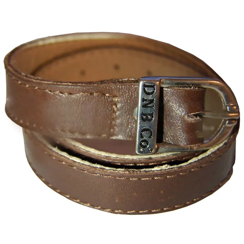DeNiro Smooth Leather Spur Straps - Brown/Silver
